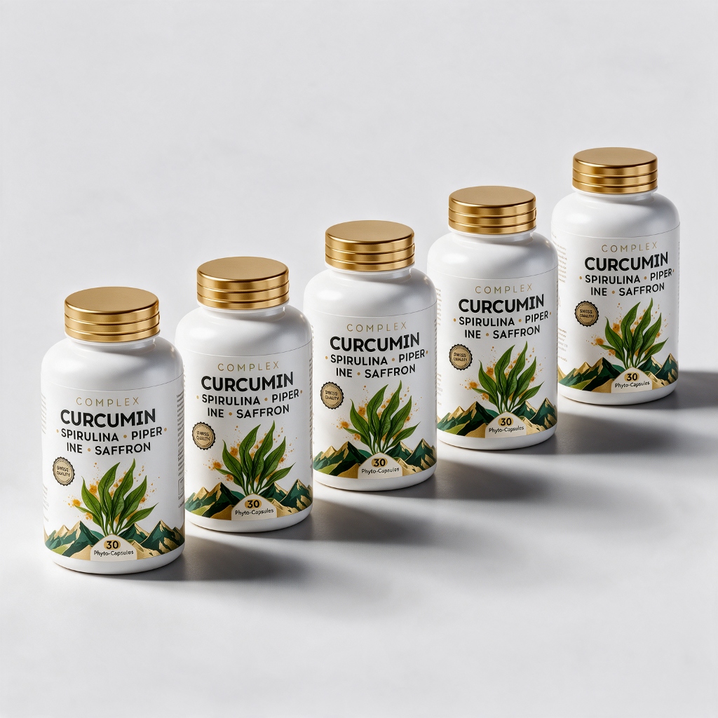 5 Flaconi COMPLEX CURCUMIN SPIRULINA